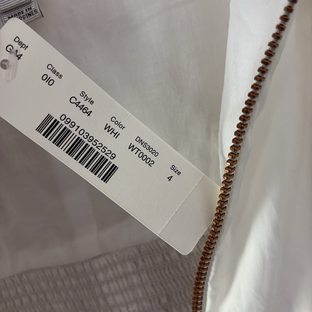 J. Crew Fit-and-flare mini dress cotton poplin structured flare hem white size 4 - Picture 6 of 14